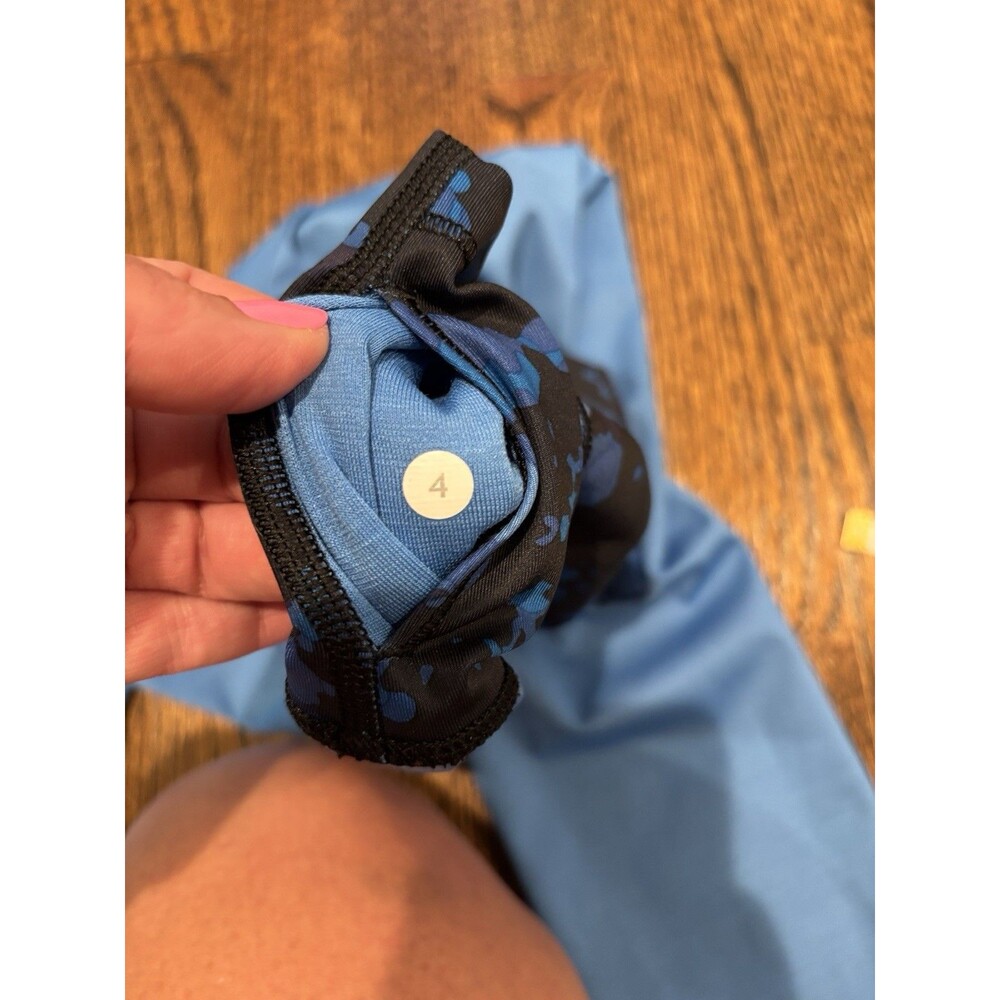 Lululemon Wunder Train High Rise Leggings Size 4 Blue Floral Athletic Yoga Pants - Picture 7 of 8